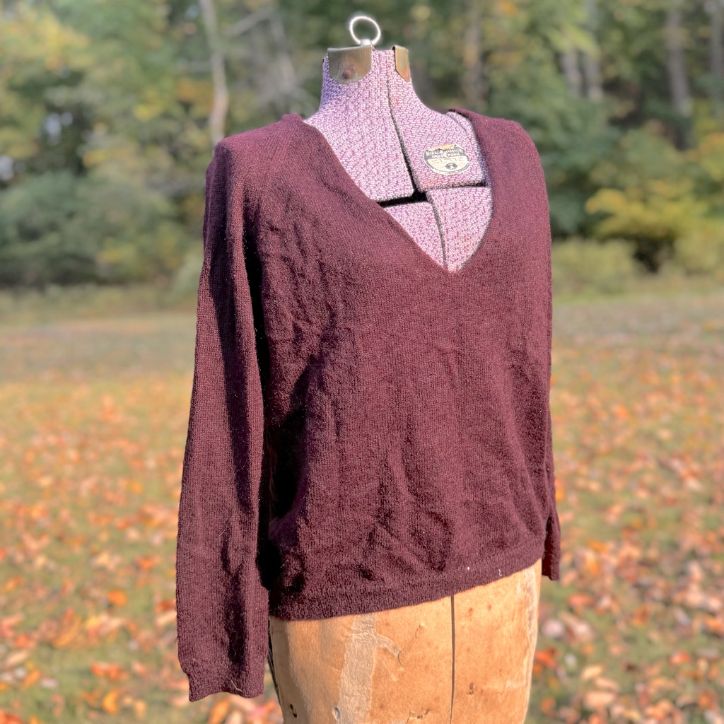 Isabel Marant Etoile Mohair Blend Relaxed Sweater With V Neck 3/4 Sleeves Sz 1